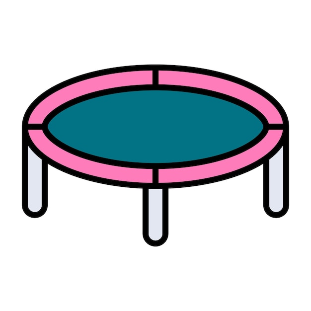 Plik wektorowy płaska ilustracja trampoliny