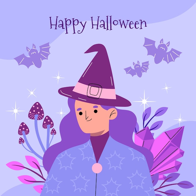 Plik wektorowy płaska ilustracja uroczystości halloween