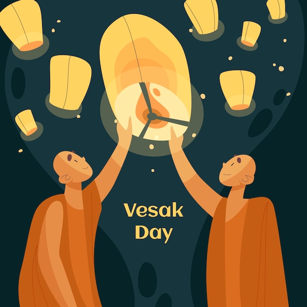 Płaska Ilustracja Vesak