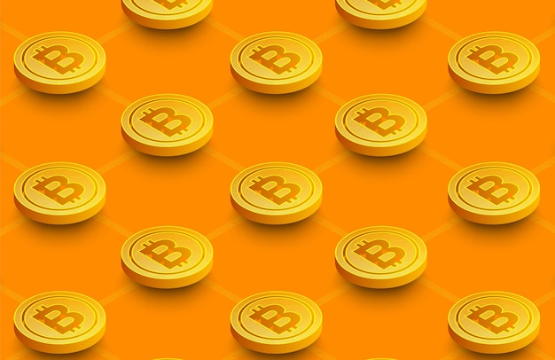 Płaska koncepcja technologii blockchain i kryptowaluty