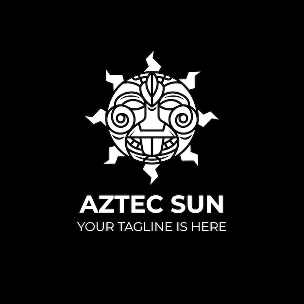 Plik wektorowy płaska konstrukcja aztec logo szablon