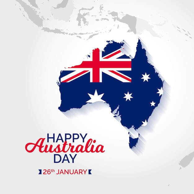 Płaska konstrukcja dzień australii