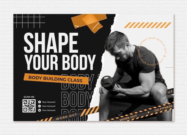 Płaska konstrukcja fitness sprzedaż tło