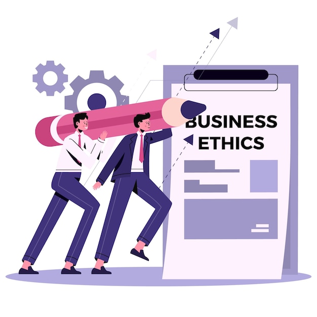 Płaska Konstrukcja Ilustracja Etyki Biznesu