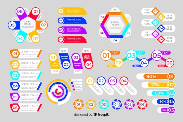 Plik wektorowy płaska konstrukcja infographic element kolekcji