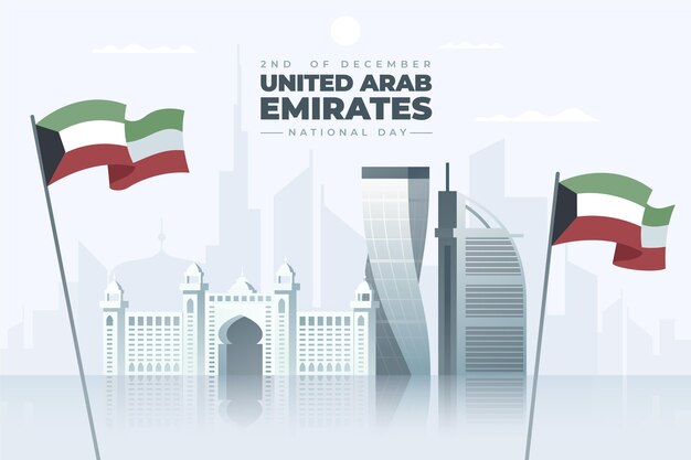 Płaska Konstrukcja święto Narodowe Zjednoczonych Emiratów Arabskich