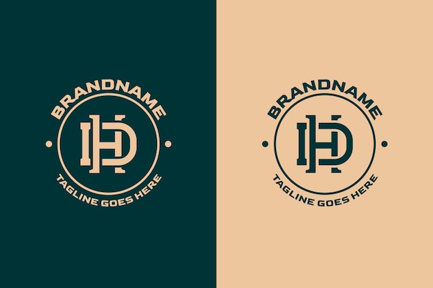 Płaska konstrukcja szablon projektu logo monogram hd