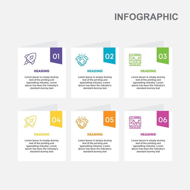 Plik wektorowy płaska oś czasu infografika kroków zawodowych