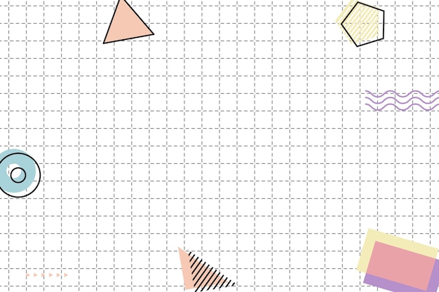 Płaska Przerywana Siatka Geometryczne Tło Memphis