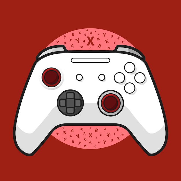 Płaski Gamepad Esport Wektor