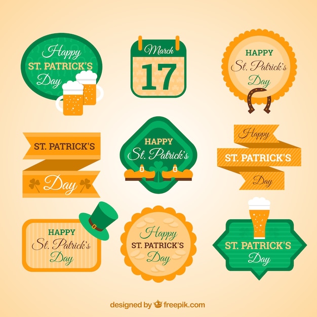 Płaski Label Collection w Saint Patrick Day