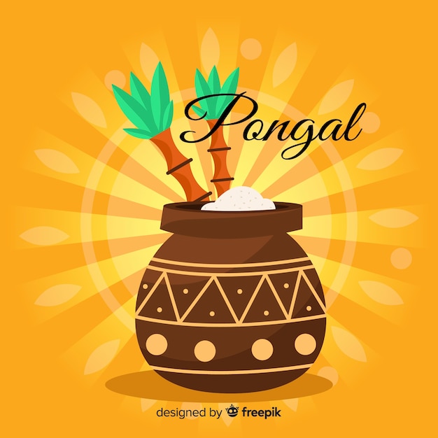 Płaski Pongal Tło