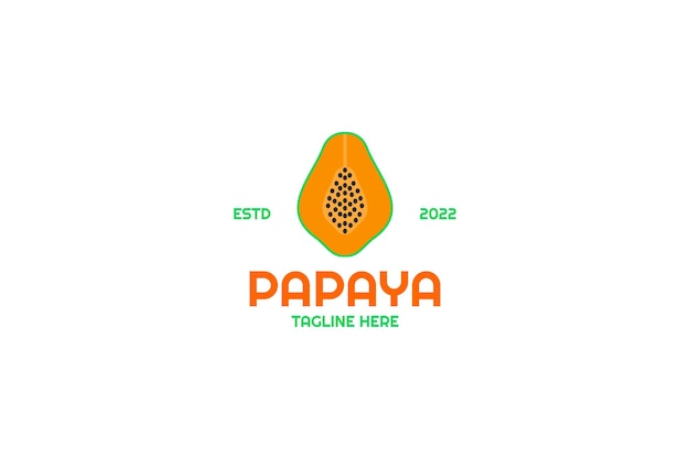 Płaski Projekt Logo Papai Wektor Ilustracja Pomysł