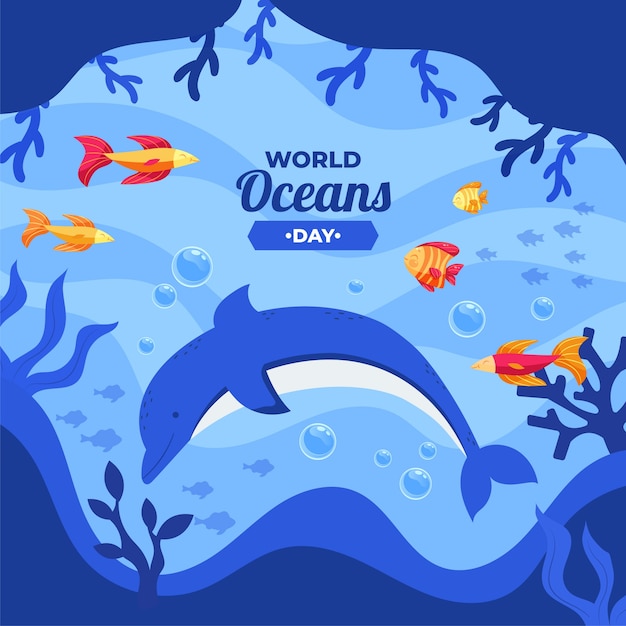 Płaski światowy dzień oceanów