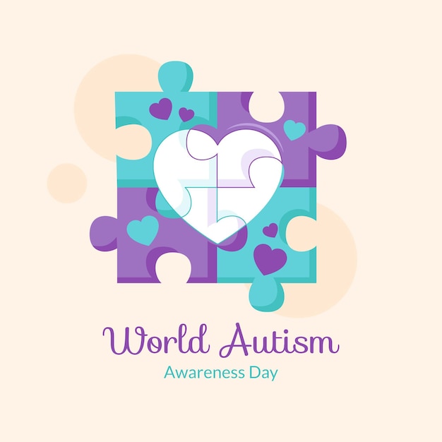 Płaski światowy Dzień świadomości Autyzmu