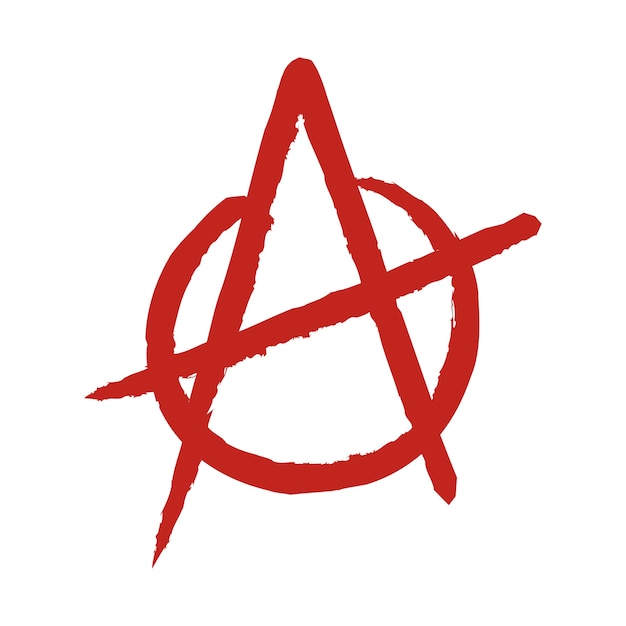 Plik wektorowy płaski symbol anarchii