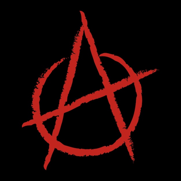 Płaski symbol anarchii