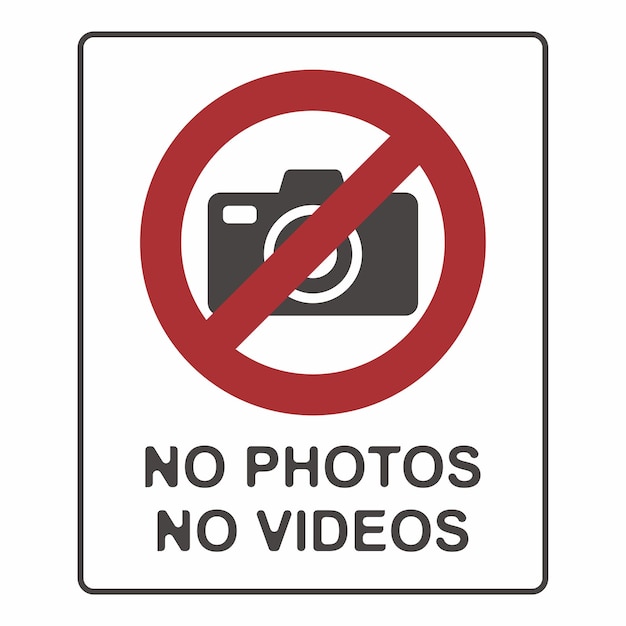 Płaski symbol znaku "bez fotografii"