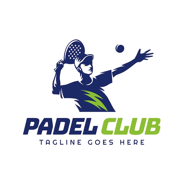 Płaski Szablon Logo Padel