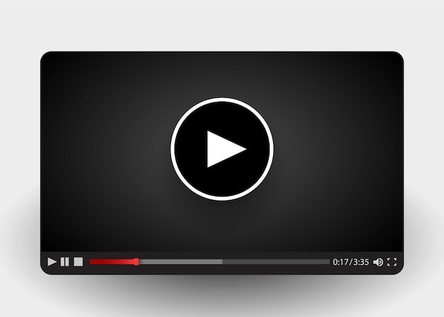 Płaski szablon odtwarzacza wideo dla aplikacji internetowych i mobilnych.