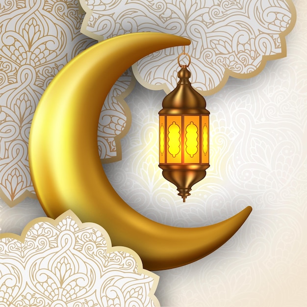 Płaski szablon ramadan