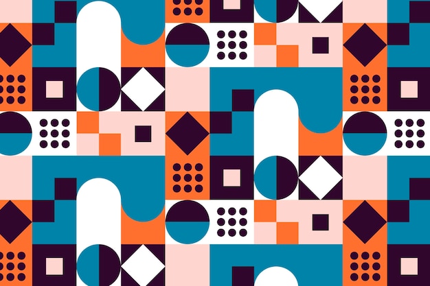 Płaski wzór mozaiki geometrycznej