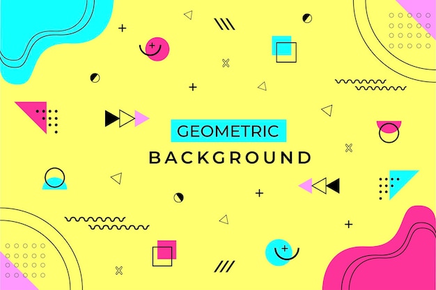 Płaskie geometryczne memphis minimalne tło tapety
