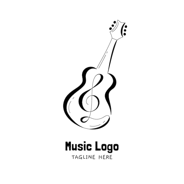 Płaskie logo czarnej muzyki