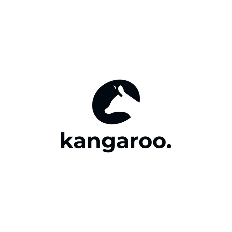 płaskie logo kangura