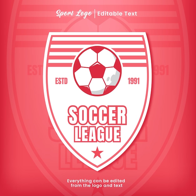 Płaskie Logo Sportowe Ligi Piłki Nożnej