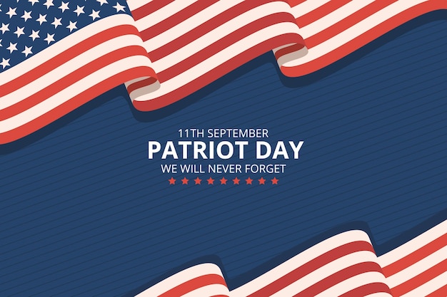 Płaskie tło dnia patrioty 9.11