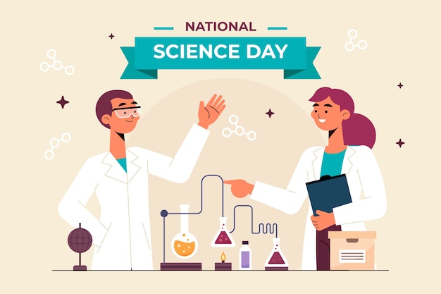 Płaskie Tło Narodowego Dnia Nauki