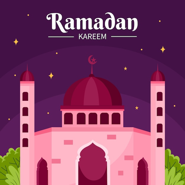Plik wektorowy płaskie tło ramadan