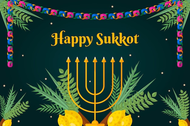 Płaskie Tło Sukkot