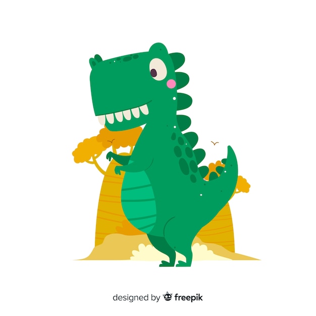 Płaskie tło t-rex