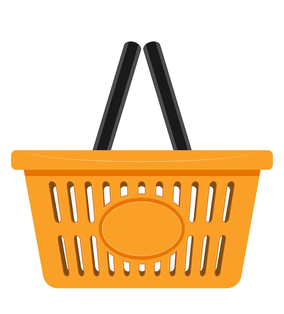 Plik wektorowy plastikowy koszyk na zakupy do sklepu stockowa ilustracja wektorowa
