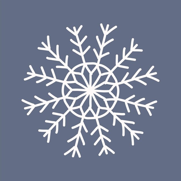 Płatek śniegu W Stylu Doodle Zimowych świątecznych Dekoracji