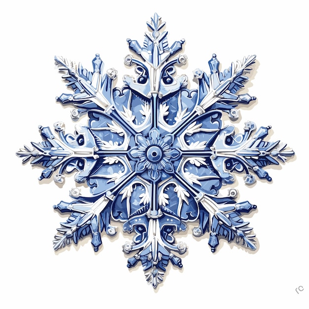 Plik wektorowy płatek śniegu zimowy wzór tła świątecznego abstrakcyjny płatek śniegu na białym tle