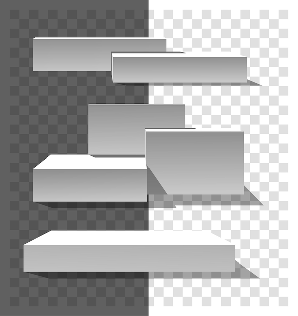 Platforma pustego pudełka dla mediów społecznościowych. Wektor 3d