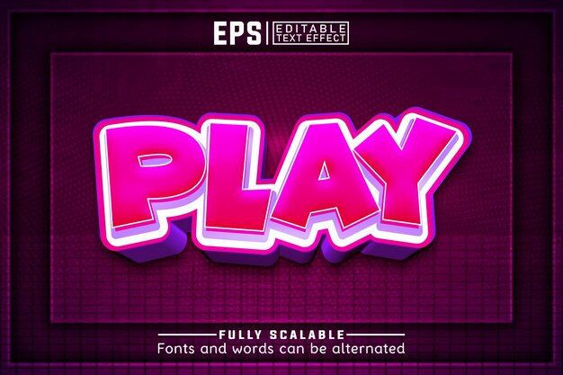 PLAY 3d Efekt tekstu edytowalny
