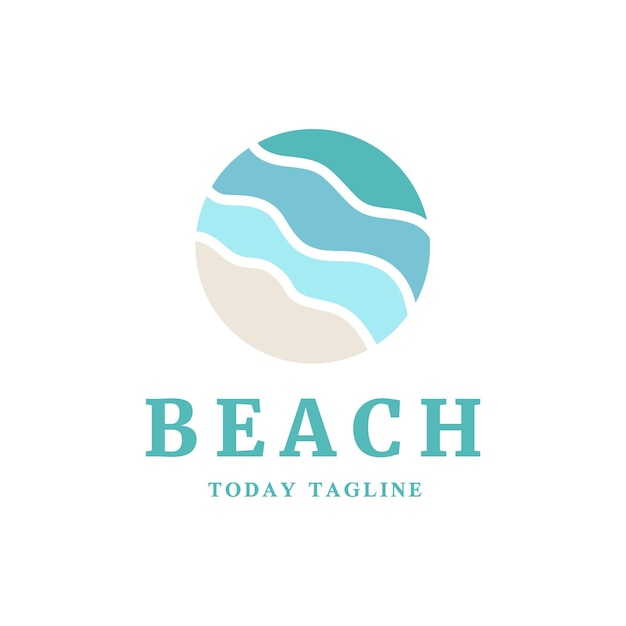 Plaża Natura Piękna Wyspa Zachód Słońca Turystyka Wakacje Logo Projekt Wektor Ilustracja