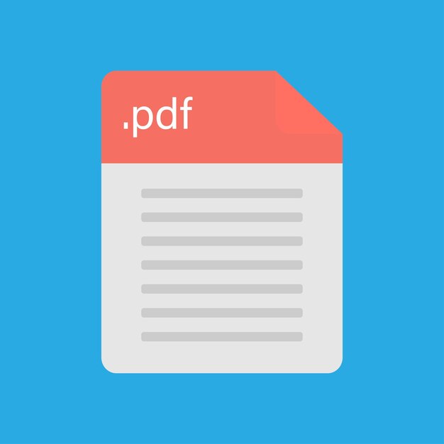 Plik PDF Pobierz format PDF Dokument PDF Zapisz plik PDF Ikona wektora