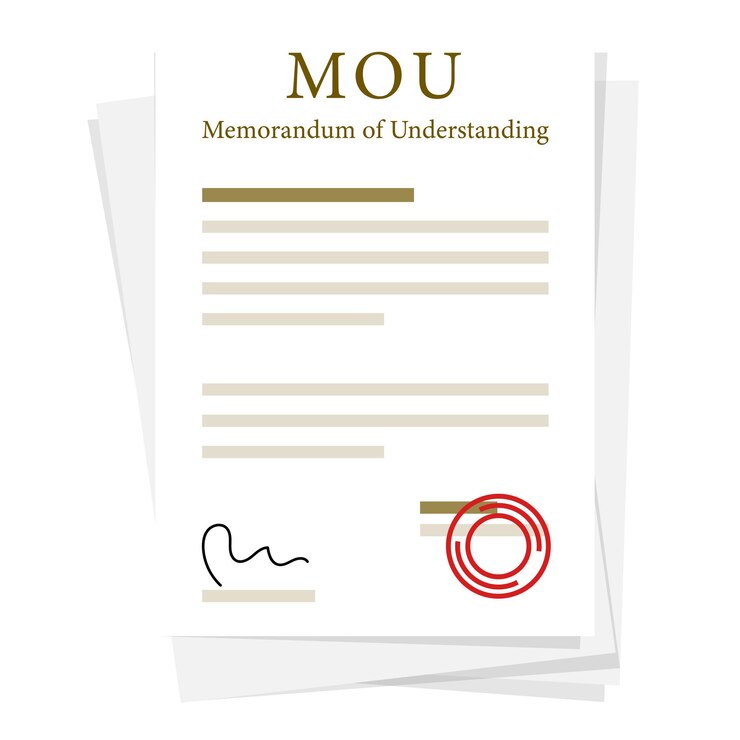 Wektor pliki i dokumenty z memorandum porozumienia
