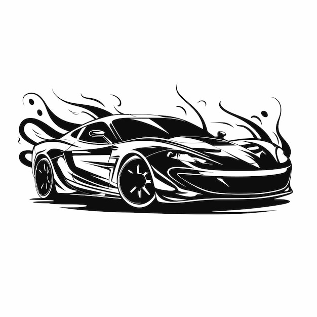 Płonący Samochód Sportowy