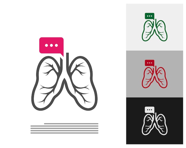 Płuca Consult Logo Szablon Projekt Wektor Godło Koncepcja Projektowania Kreatywny Symbol Ikona