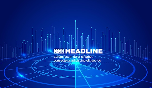 Płytka dot linia abstrakcyjna technologia Internet big data tło