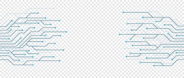Plik wektorowy płytka elektroniczna technologia cyfrowa transparent abstrakcyjne tło technologii technika futurystyczny baner abstrakcyjna obwodów drukowanych vector illustration