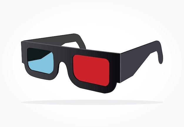 Plik wektorowy pływające realistyczne okulary 3d z efektem cienia