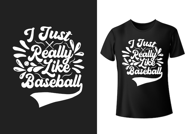 Po Prostu Bardzo Lubię Projekt Koszulki Baseballowej Z Typografią