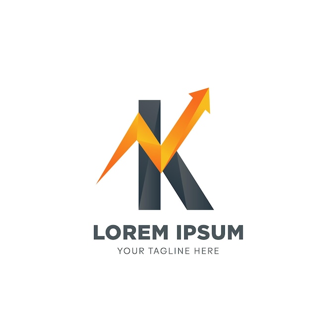 Pobieranie premium logo strzałki litery K